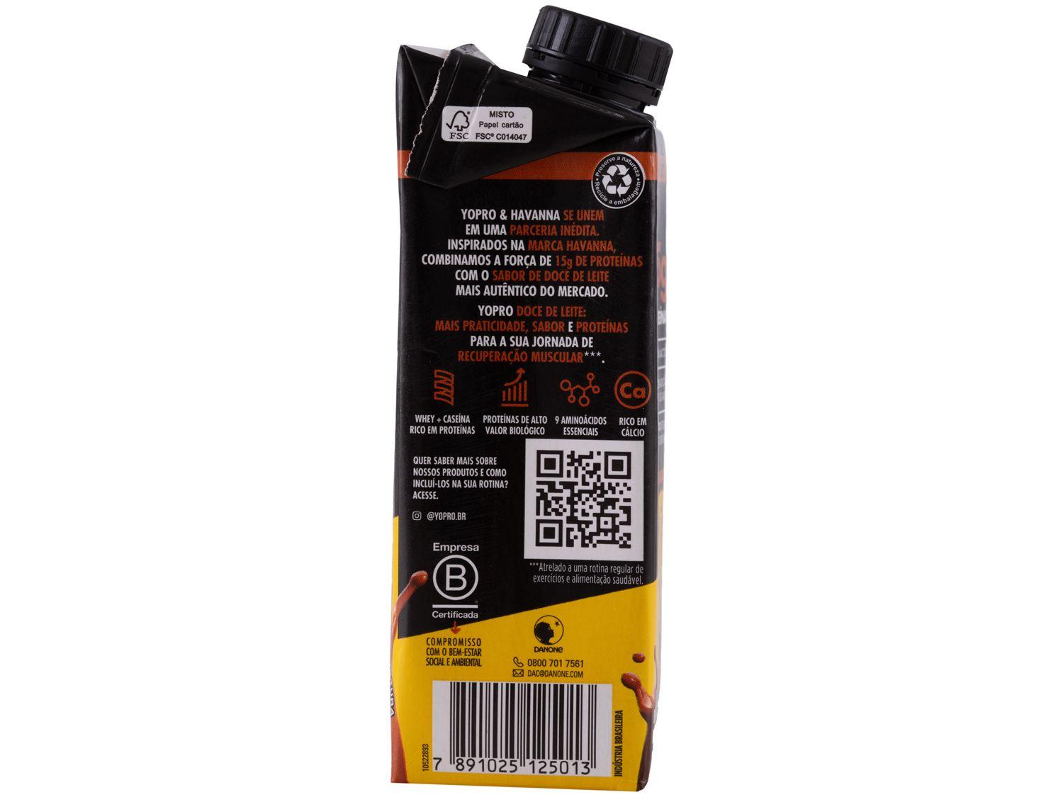 Bebida Láctea UHT com 15g de Proteínas Danone YoPRO Doce de Leite Havanna 250ml