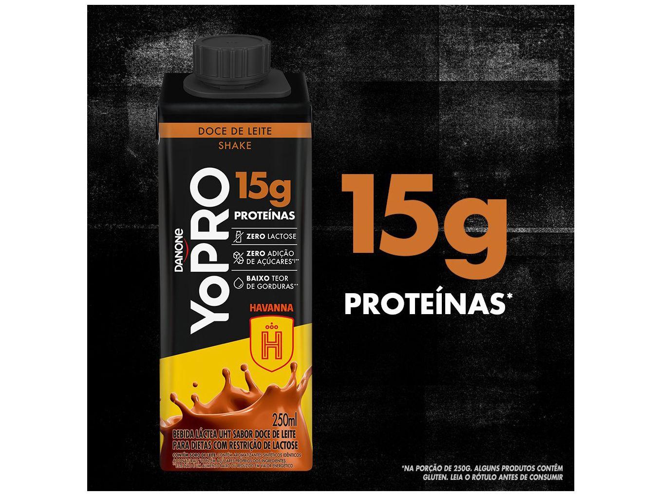 Bebida Láctea UHT com 15g de Proteínas Danone YoPRO Doce de Leite Havanna 250ml