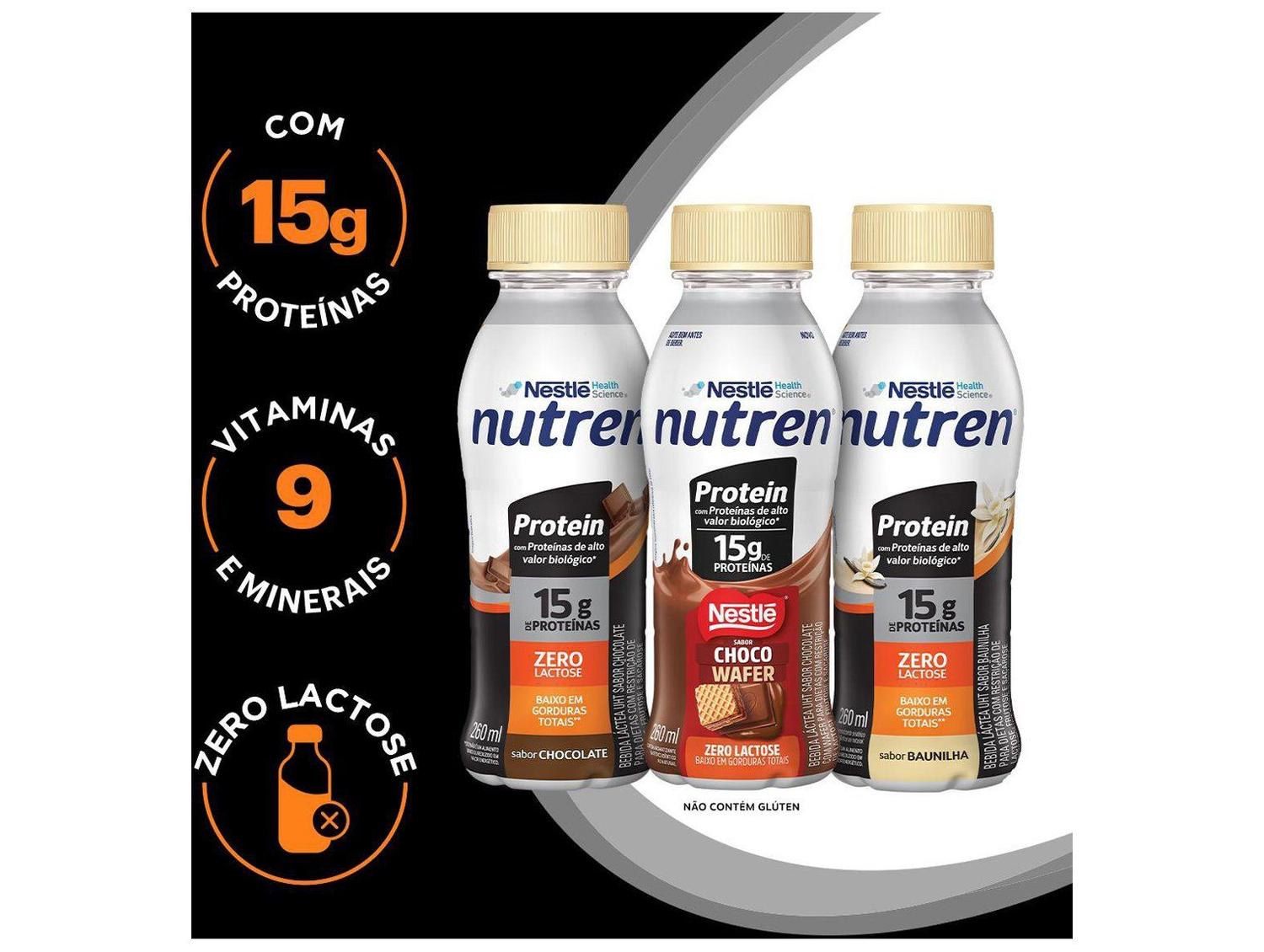 Bebida Láctea UHT com 15g de Proteínas Nestlé Nutren Protein