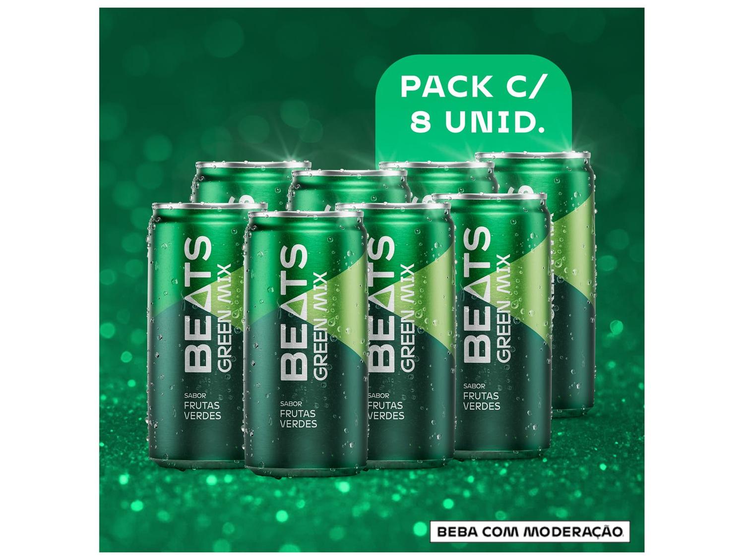Bebida Mista Beats Green Mix Frutas Verdes 269ml 8 Unidades