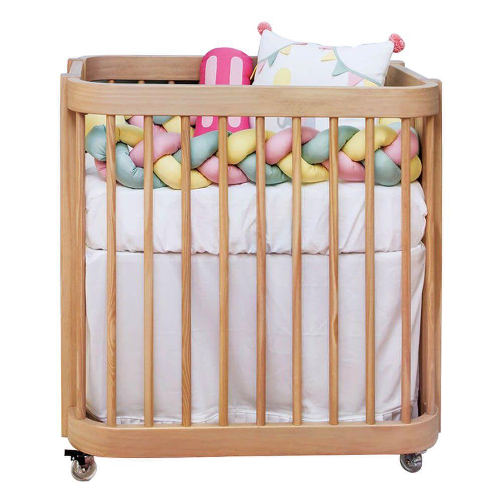 Berco Evolutivo 3 Em 1 Berço 3 em 1 Evolutivo com Colchão - Carvalho Malva - Quater - Berço