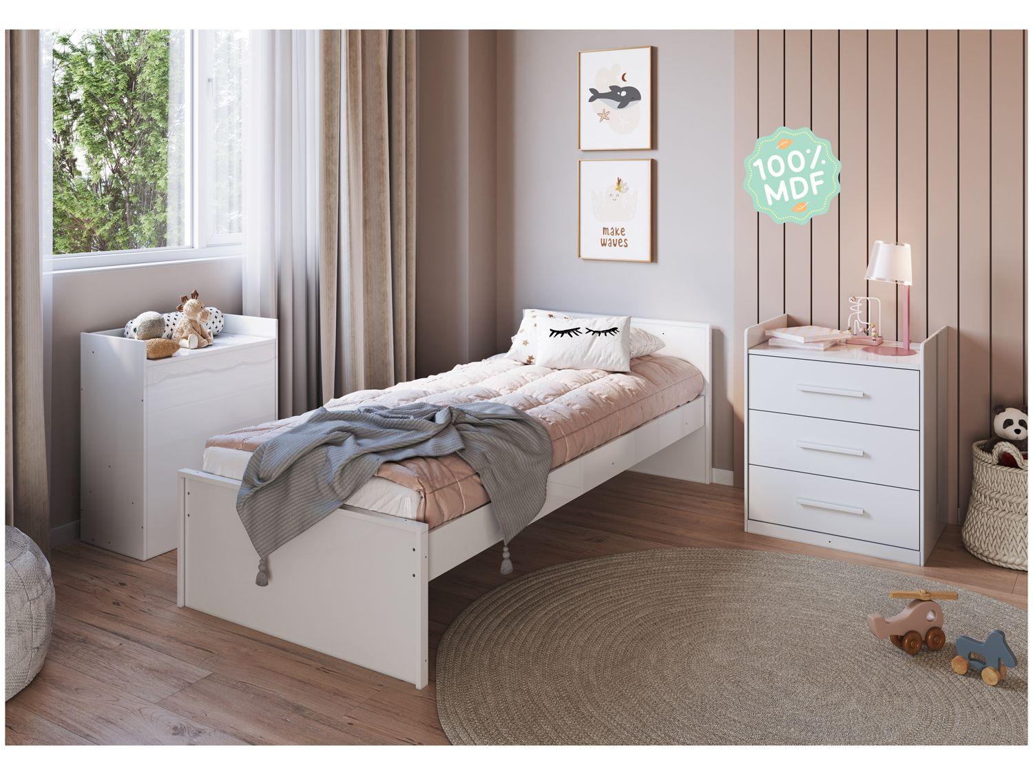 Berço 4 em 1 Branco Moveis Peroba Confort Multi