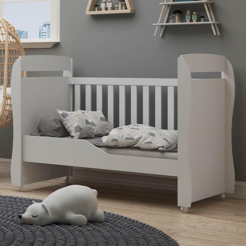 Berço Americano 3 em 1 Evolutivo Mini Cama MDF Rodinha Bebê Infantil ...