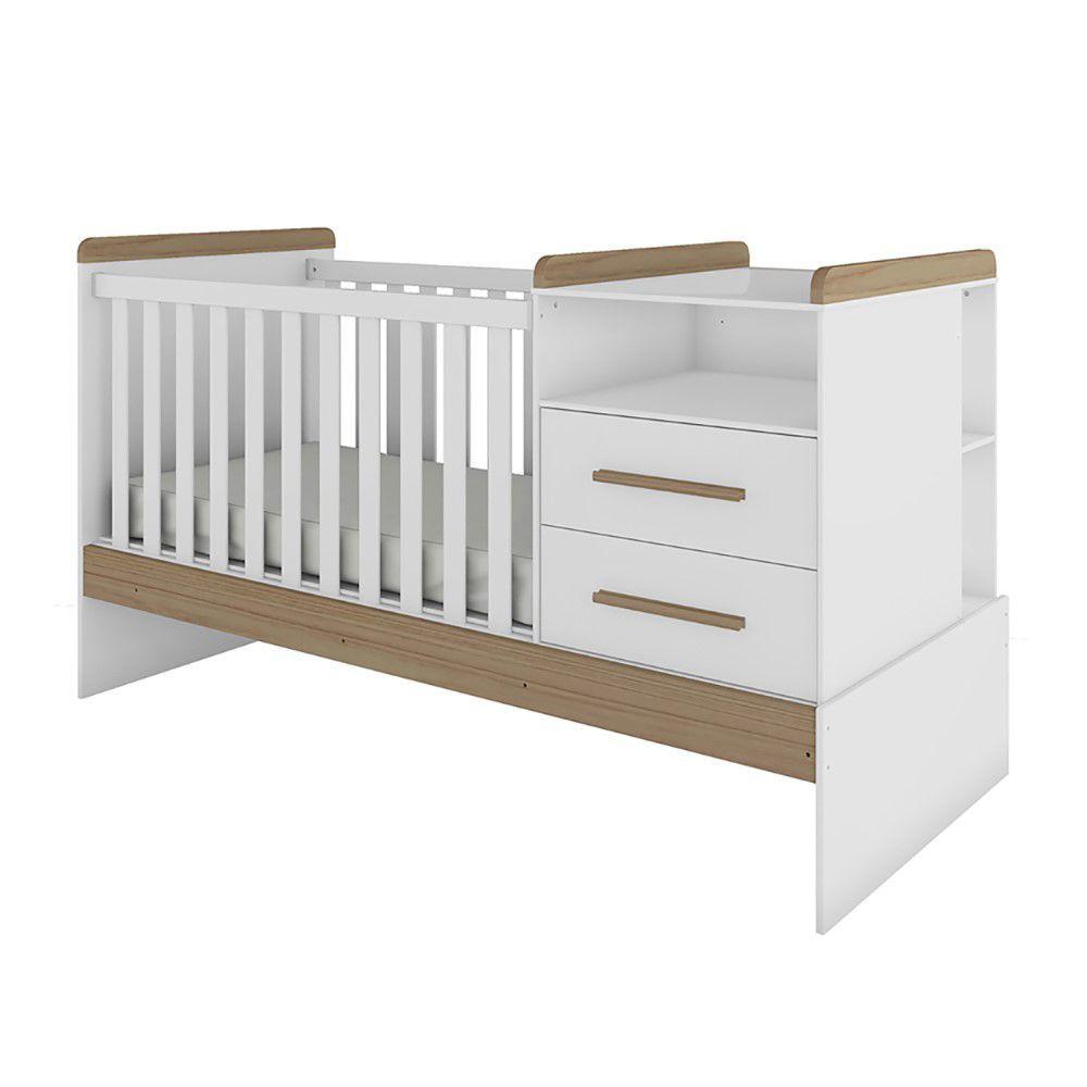 Berço Americano Grande Com Trocador MDF 2 Gavetas Multiuso Cama ...