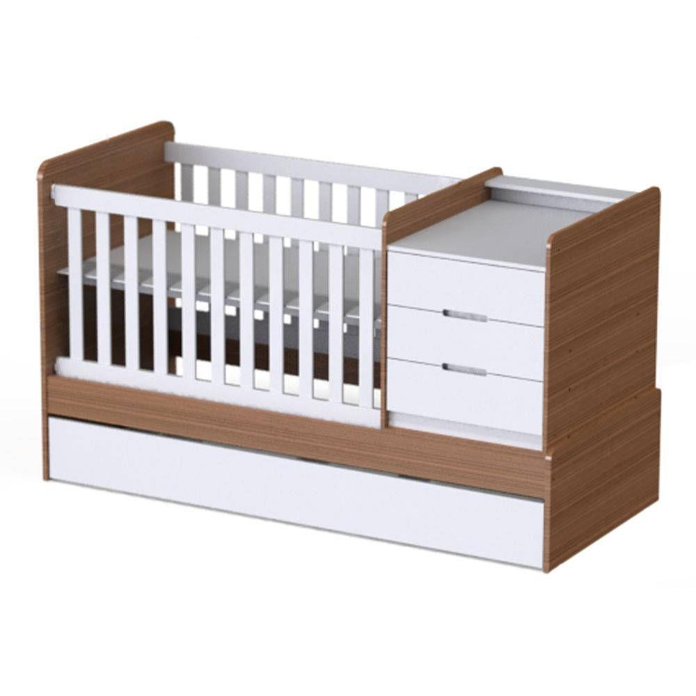 Berço Multifuncional Cléo Carolina Baby Amadeirado 3 em 1 - Quarto ...