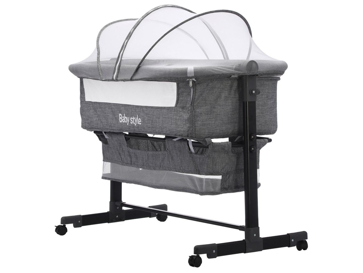 Berço Portátil Desmontável Baby Style Co-Sleeper até 9kg Cinza