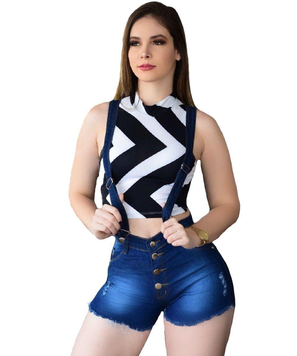 bermuda jeans curta feminina
