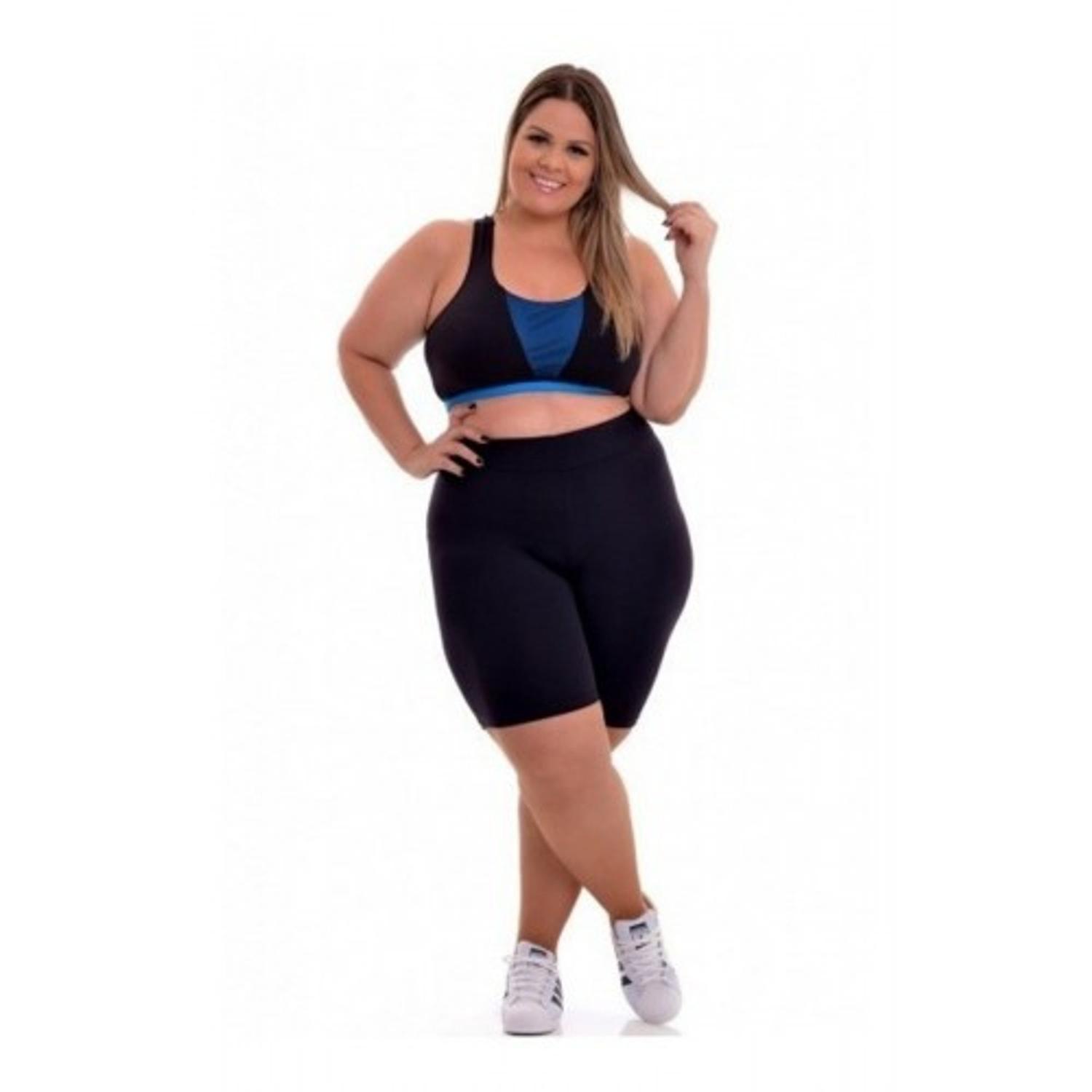 bermuda de ginastica plus size