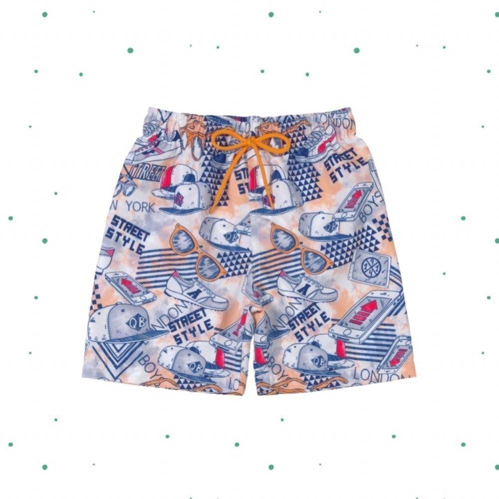 shorts de piscina cintura alta