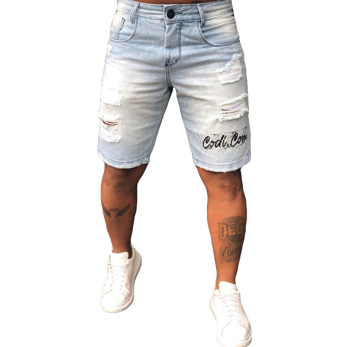 bermuda jeans clara rasgada