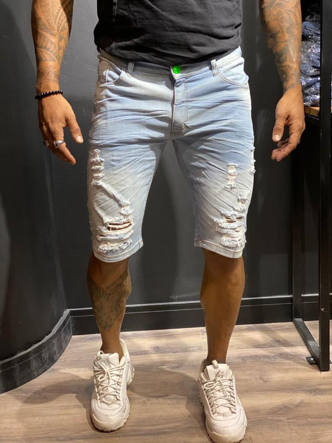 bermuda jeans clara masculina