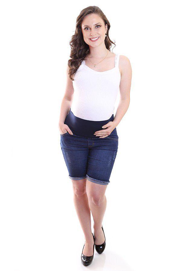 bermuda jeans para gestante