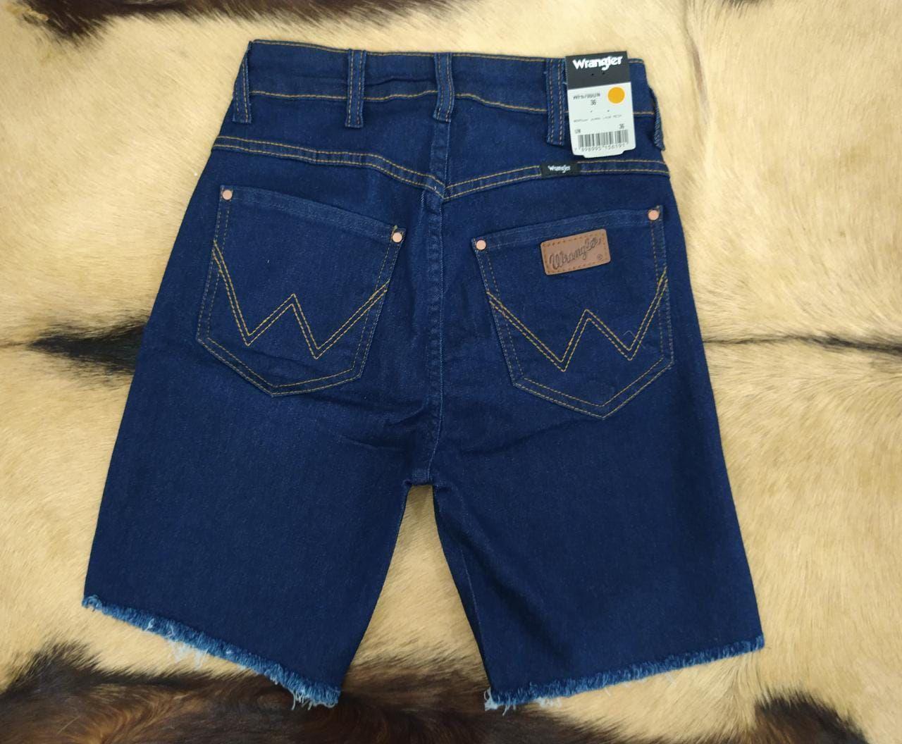 Bermuda Jeans Feminina Azul - Wrangler - Bermuda Feminina - Magazine Luiza
