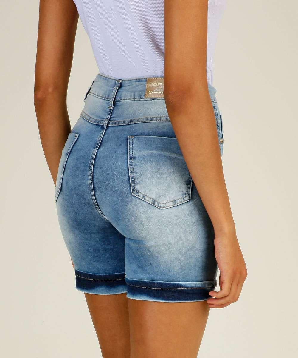 Bermuda Jeans Feminina Super Lipo Modeladora Sawary - Bermuda Feminina -  Magazine Luiza