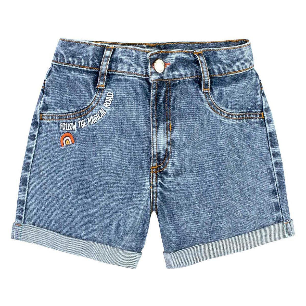 bermuda jeans infantil feminina