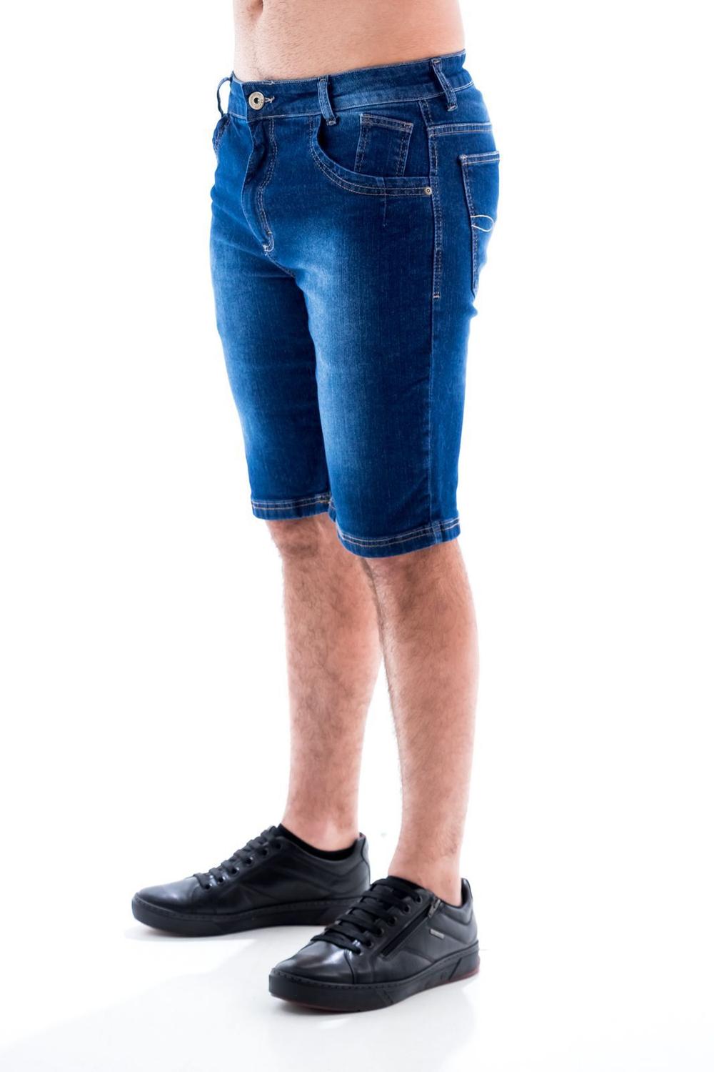 bermuda jeans masculina abaixo do joelho