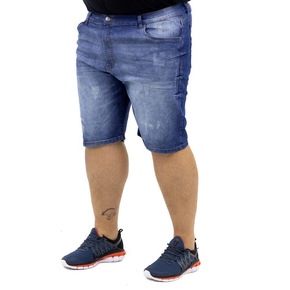 bermuda jeans masculina plus size