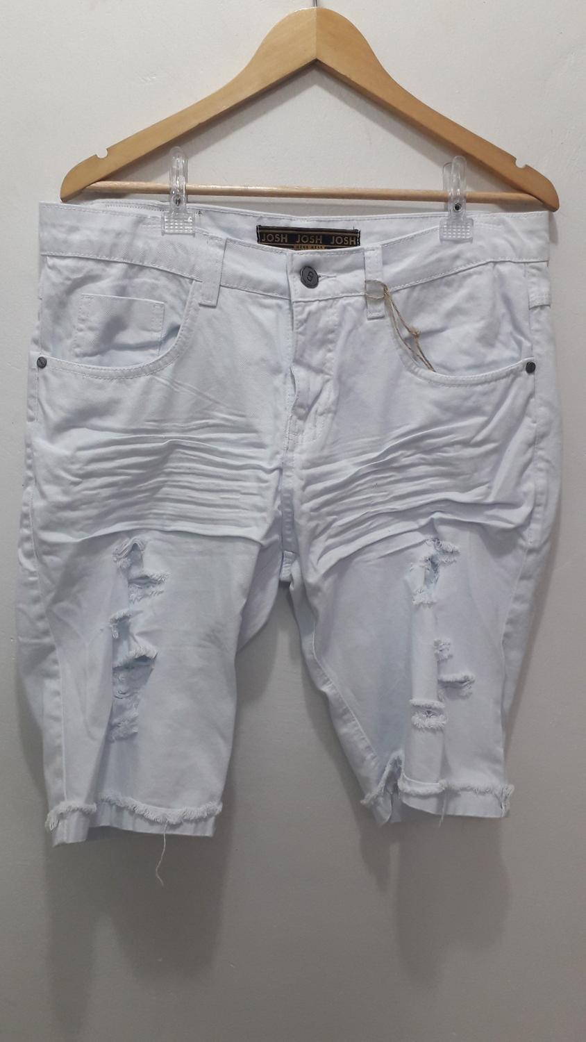 bermuda jeans branca