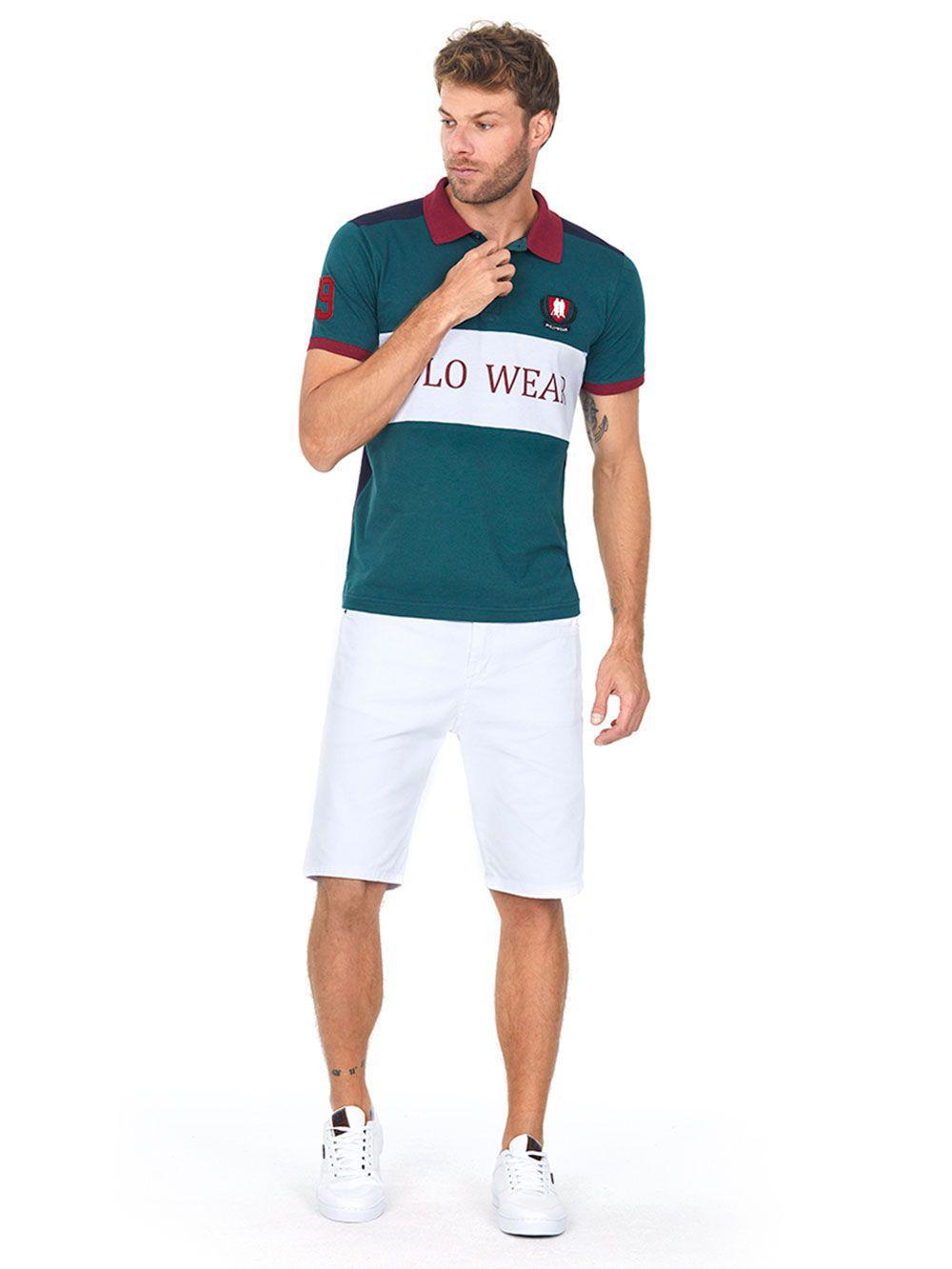 bermuda sarja masculina polo wear
