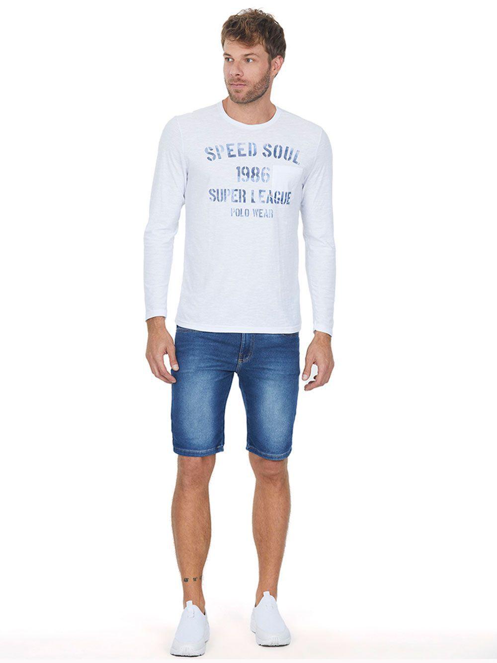 bermudas jeans masculina polo wear