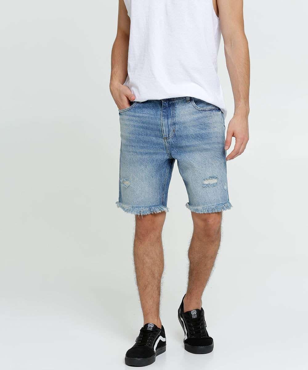 bermuda masculina desfiada