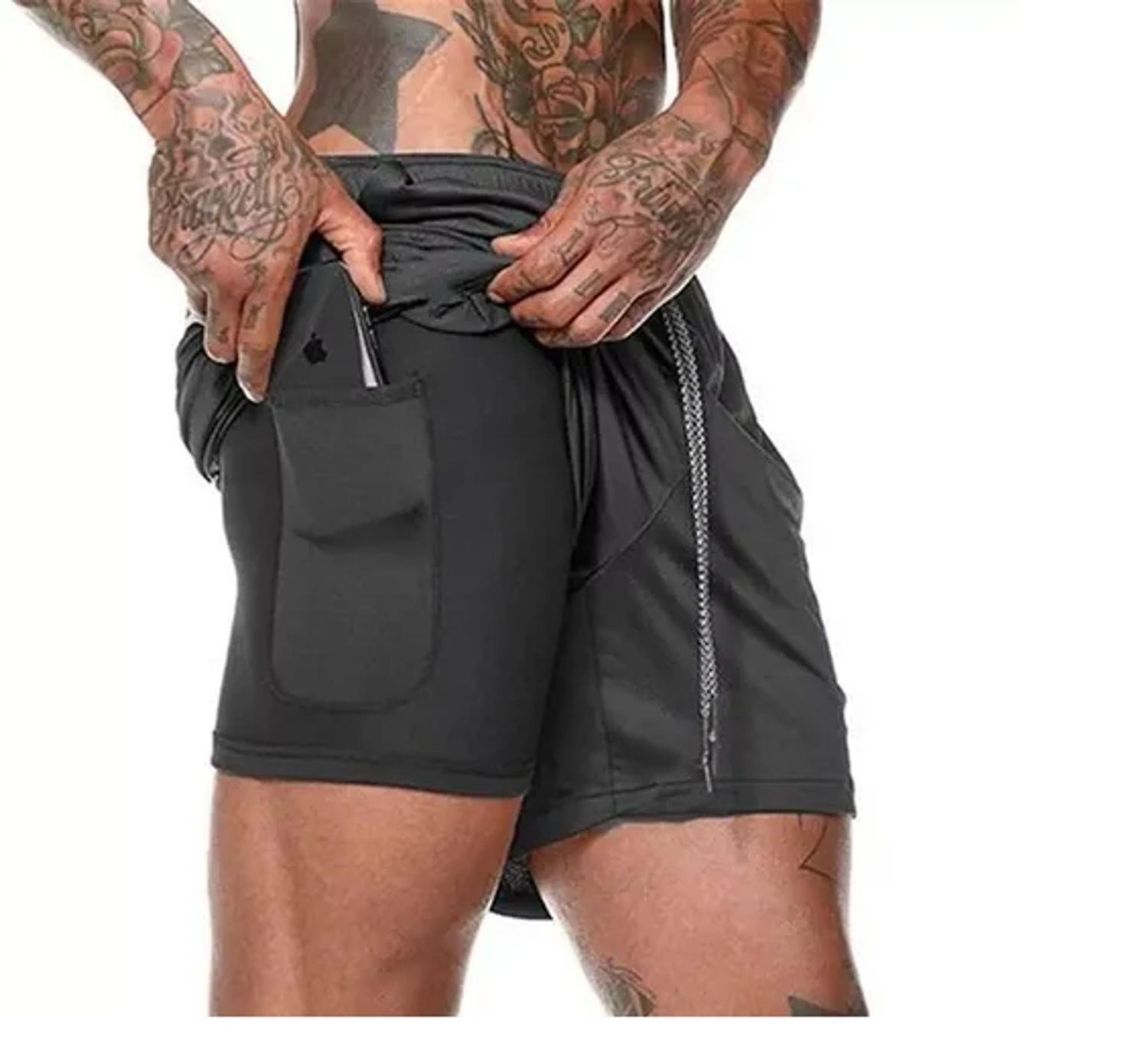 short esportivo masculino com bolso