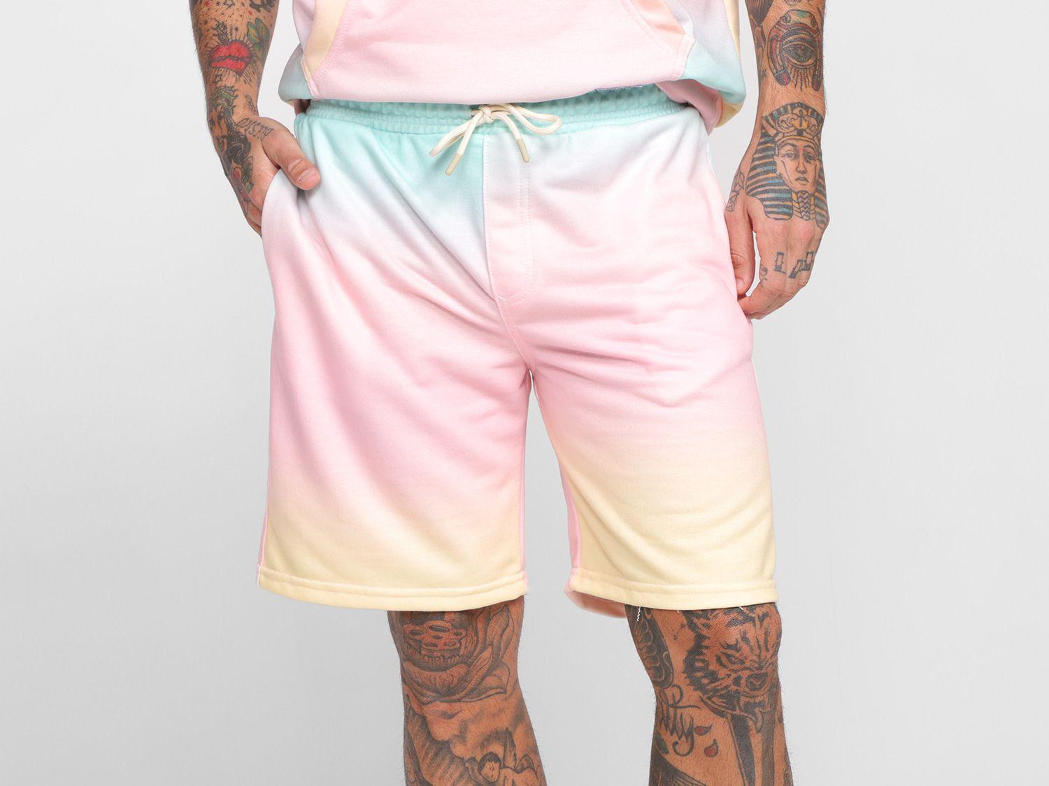 bermuda moletom tie dye