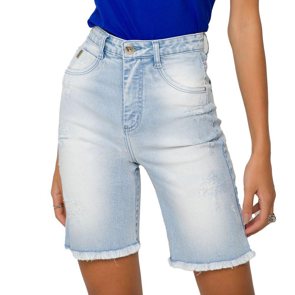 bermuda jeans alongada