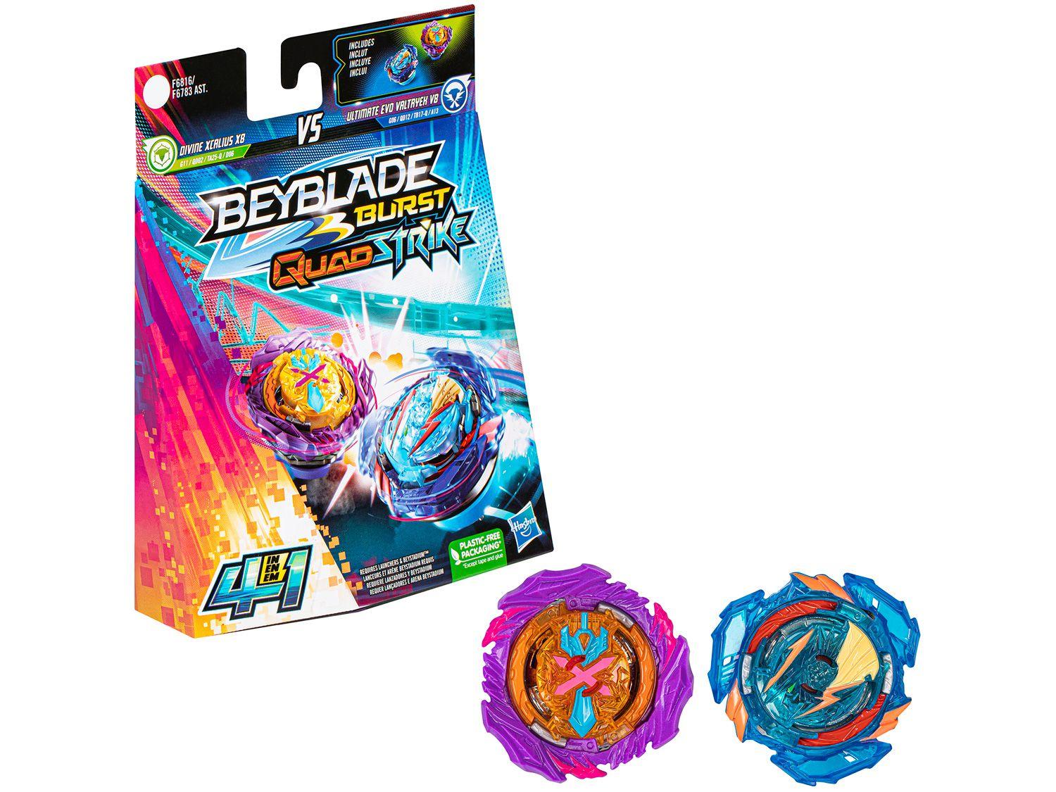 Beyblade Hasbro Burst Ultimate Evo Valtryek V8 e Divine Xcalius X8