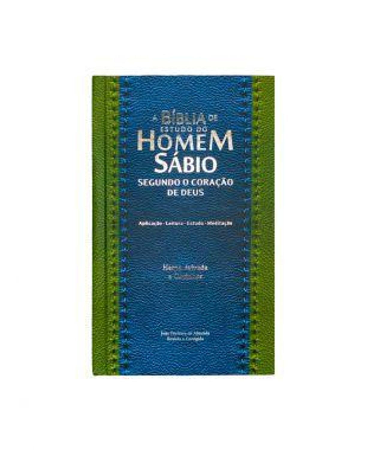 Bíblia de Estudo do Homem Sábio Segundo o Coração de Deus ARC Harpa Capa  Dura Verde e Azul - Bíblia de Estudo - Magazine Luiza