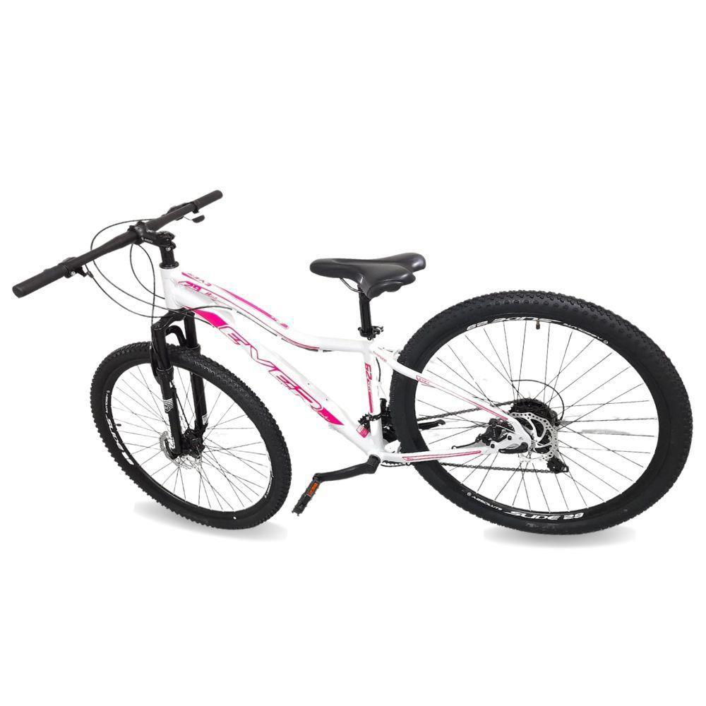 Bicicleta 21v Aro 29 Shimano Alumínio Branco com Rosa - Ever ...