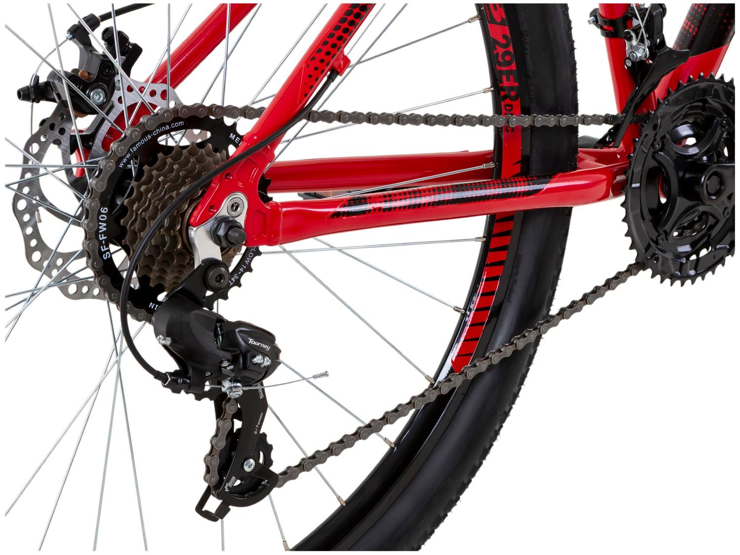 Bicicleta 29" Caloi Montana Freio a Disco 21 Marchas Câmbio Shimano