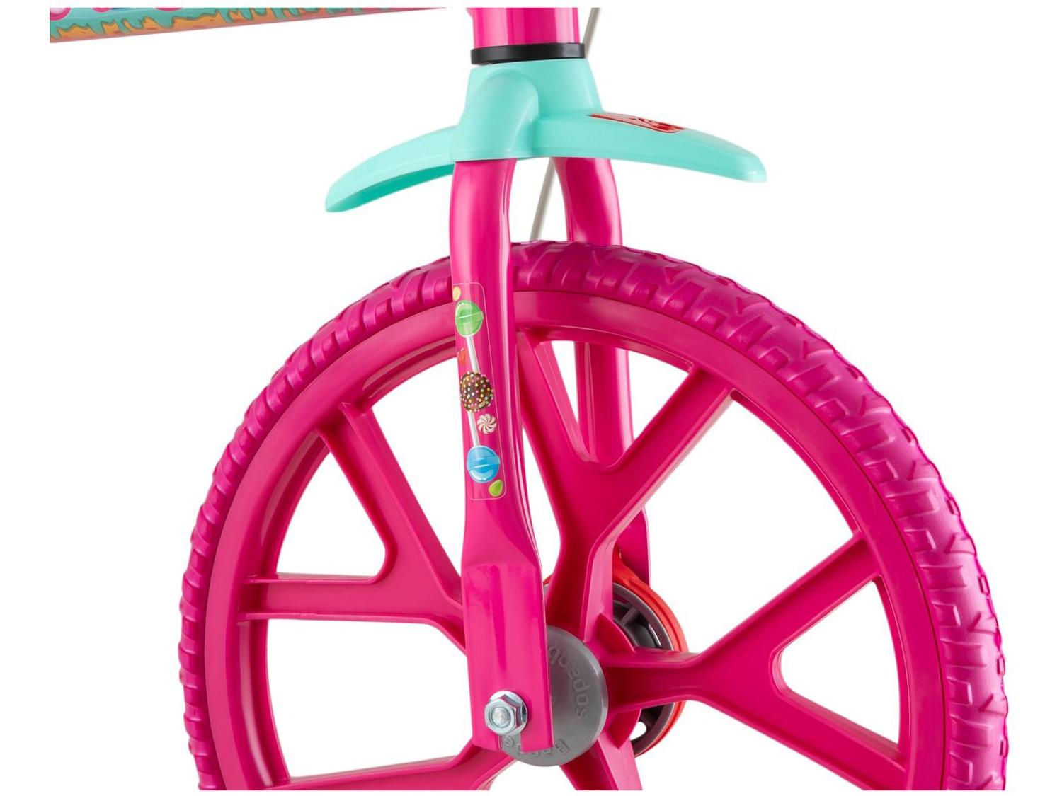 Bicicleta Aro 14 Infantil Bandeirante 3046 Sweet Game Rosa