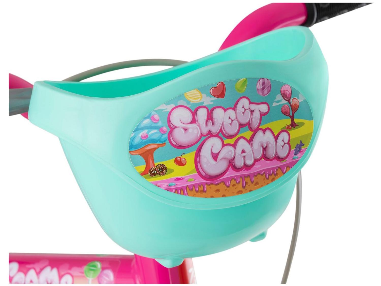 Bicicleta Aro 14 Infantil Bandeirante 3046 Sweet Game Rosa