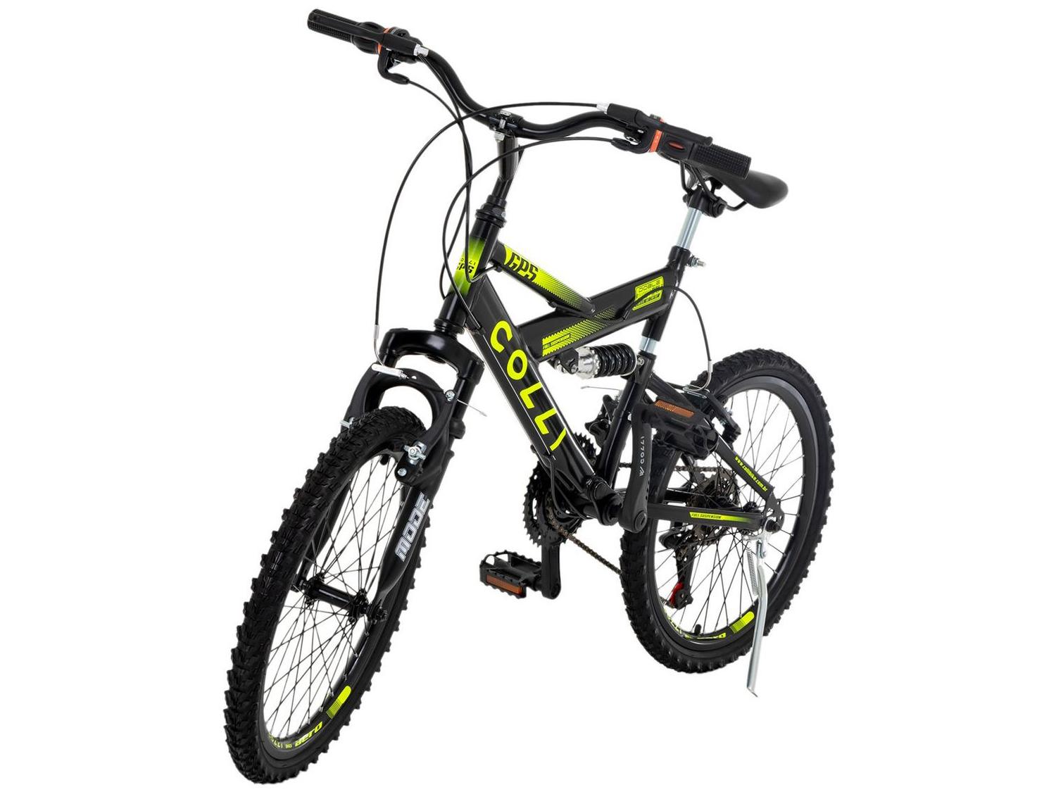 Bicicleta Aro 20 Colli GPS Freio V Brake Aço Carbono Suspensão Dupla