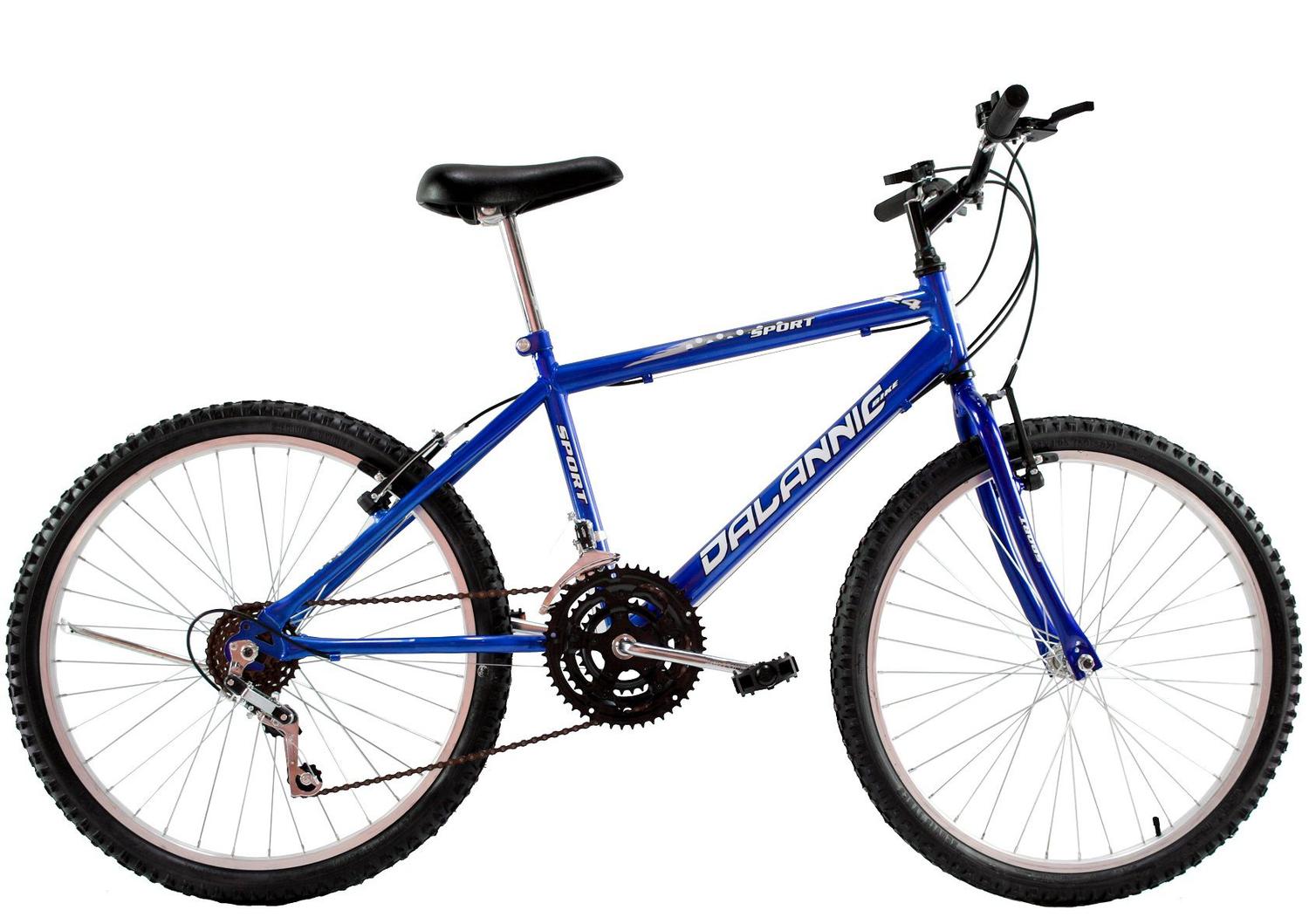 Bicicleta Aro 24 Masculina Sport 18 Marchas Azul - Dalannio bike ...