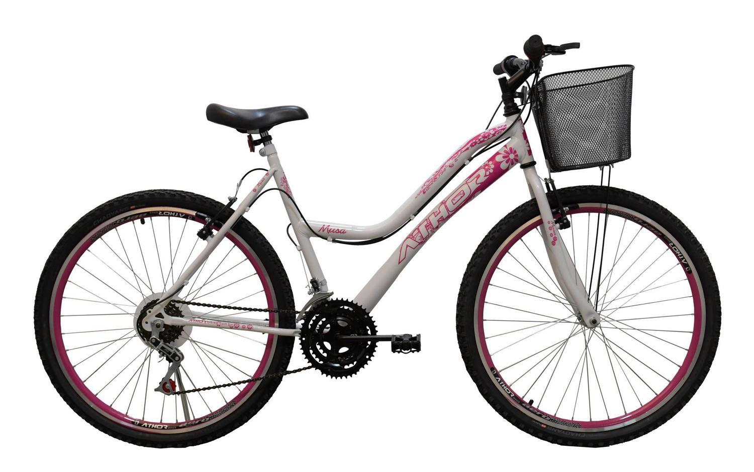 Bicicleta feminina aro 26 athor musa 18v aro aero com cesta Clearance