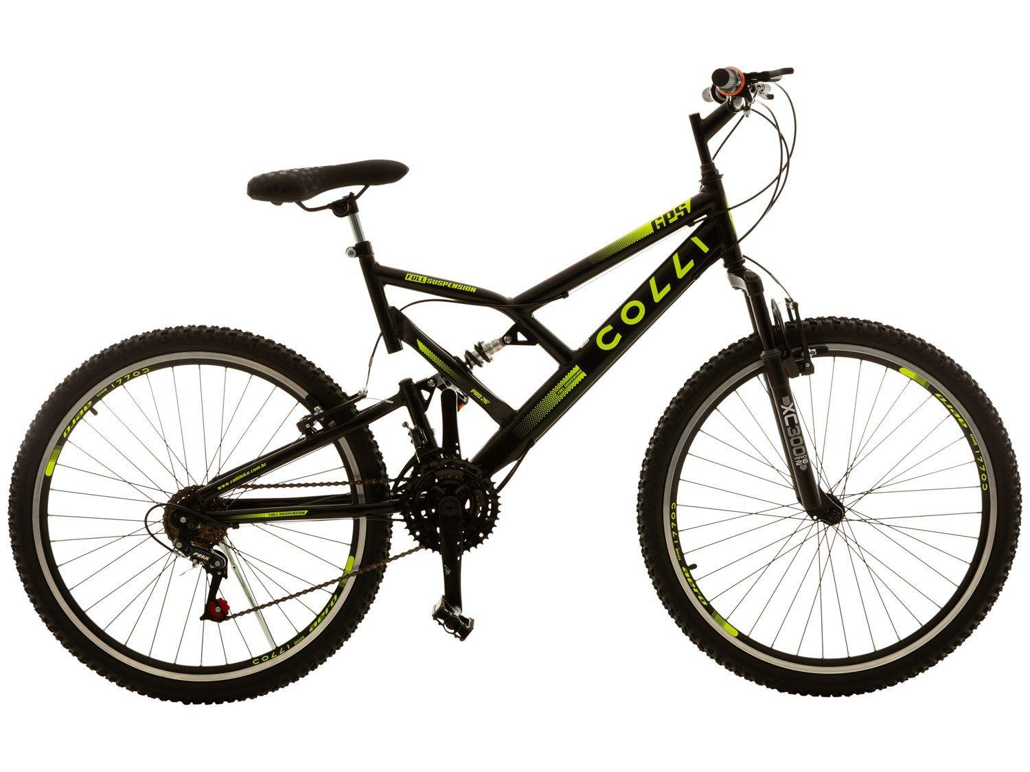 Bicicleta Aro 26 Colli GPS 21 Marchas Freio V-Brake Quadro Aço Carbono