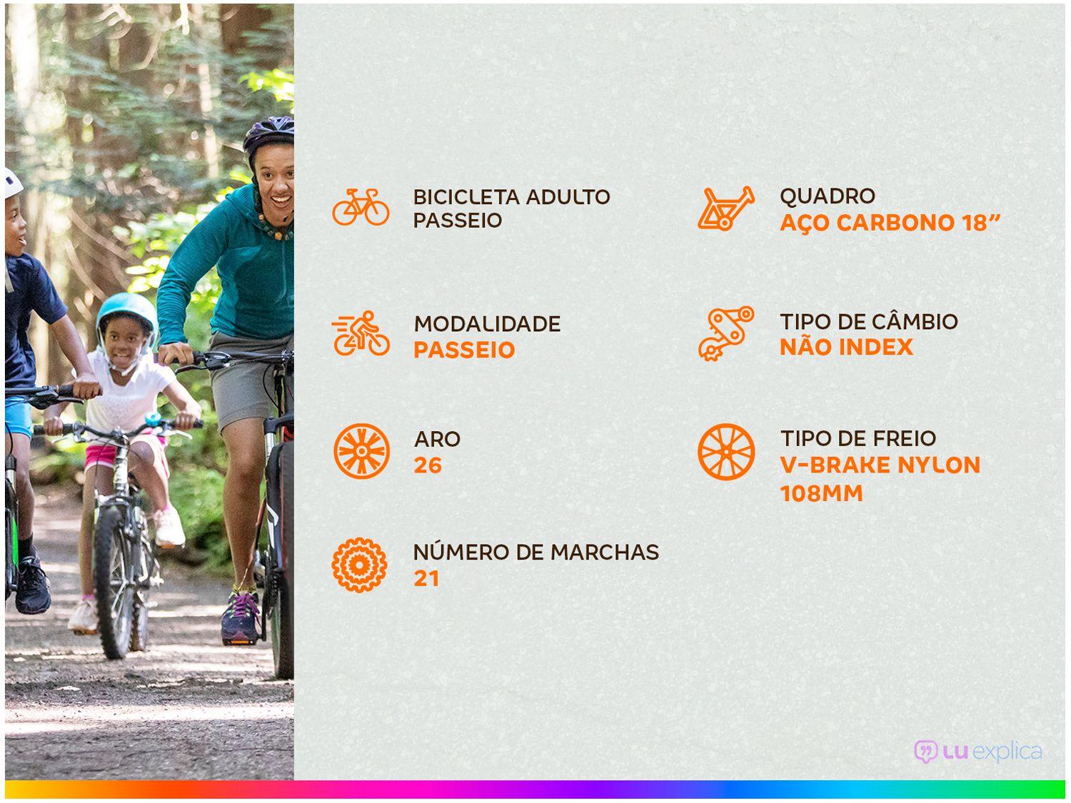 Bicicleta Aro 26 Houston Foxer Hammer Freio 