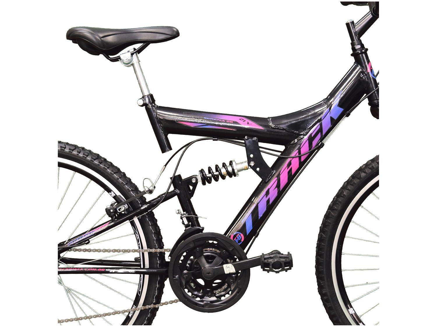 Bicicleta Aro 26 Track Bikes Full Suspension - TB 300XS Aço Freio V ...