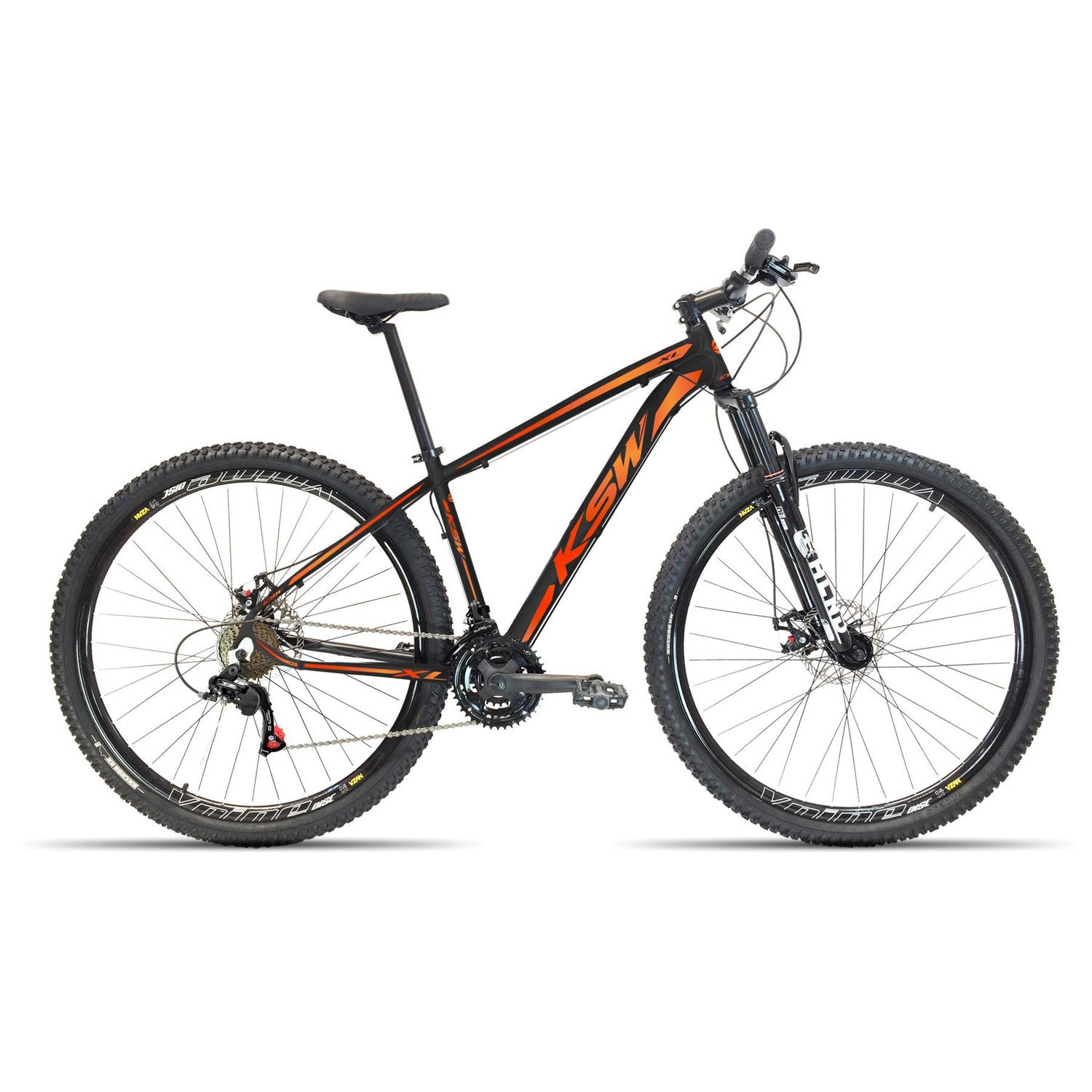 Bicicleta Aro 29 KSW 24 Velocidades Cambios Shimano Preto ...