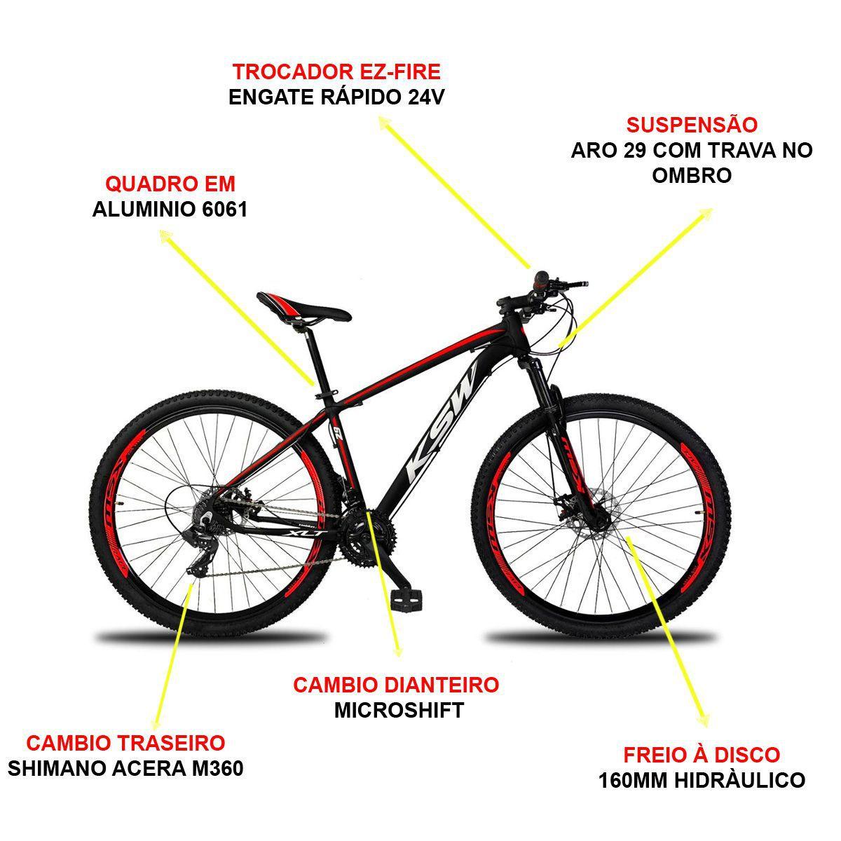 Bicicleta Aro 29 Ksw 24v Shimano Acera Freio Hidraulico em Promoção |  Ofertas na Americanas