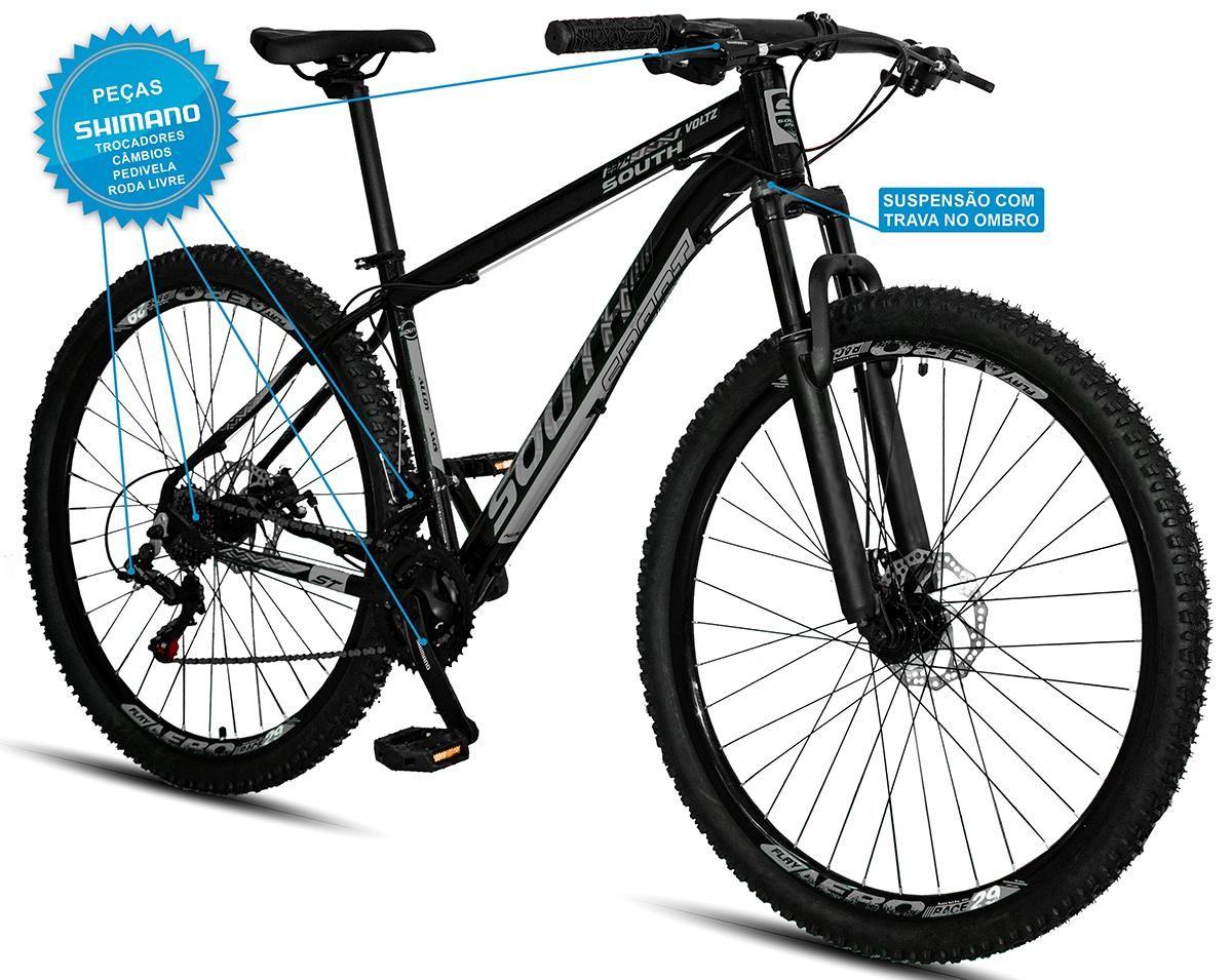 Bicicleta Aro 29 South Voltz Grupo Shimano 21 Velocidades Freio a Disco Mtb Alumínio – Southbike