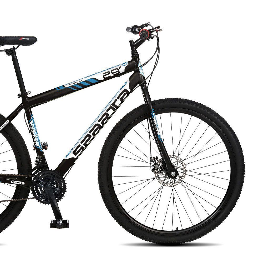 Bicicleta Colli Sparta Aro 29 Preto Fosco 21 Marchas Freio a Disco -  Bicicleta - Magazine Luiza