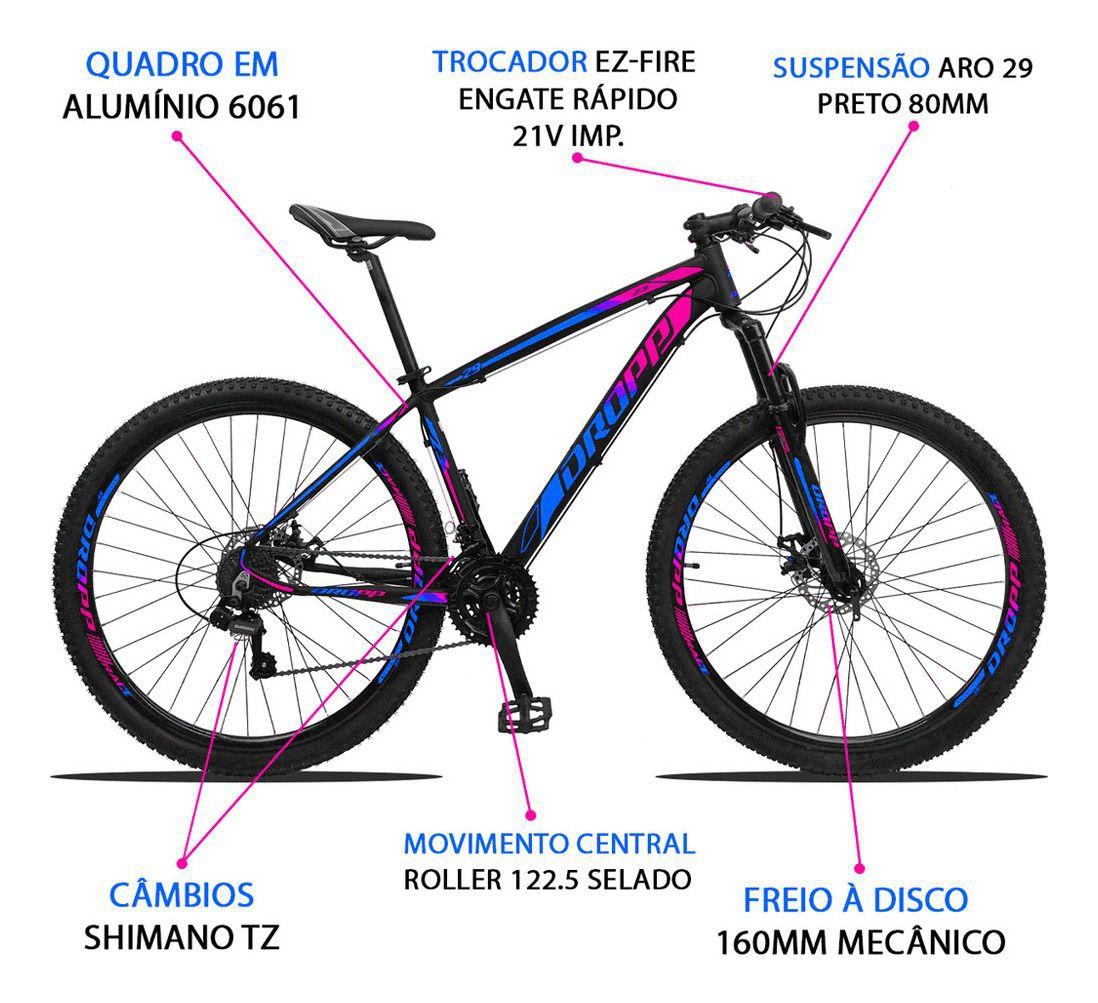 Bicicleta Feminina Aro 29 Dropp Z3 21v Câmbio Shimano Freio A Disco -  Bicicleta - Magazine Luiza