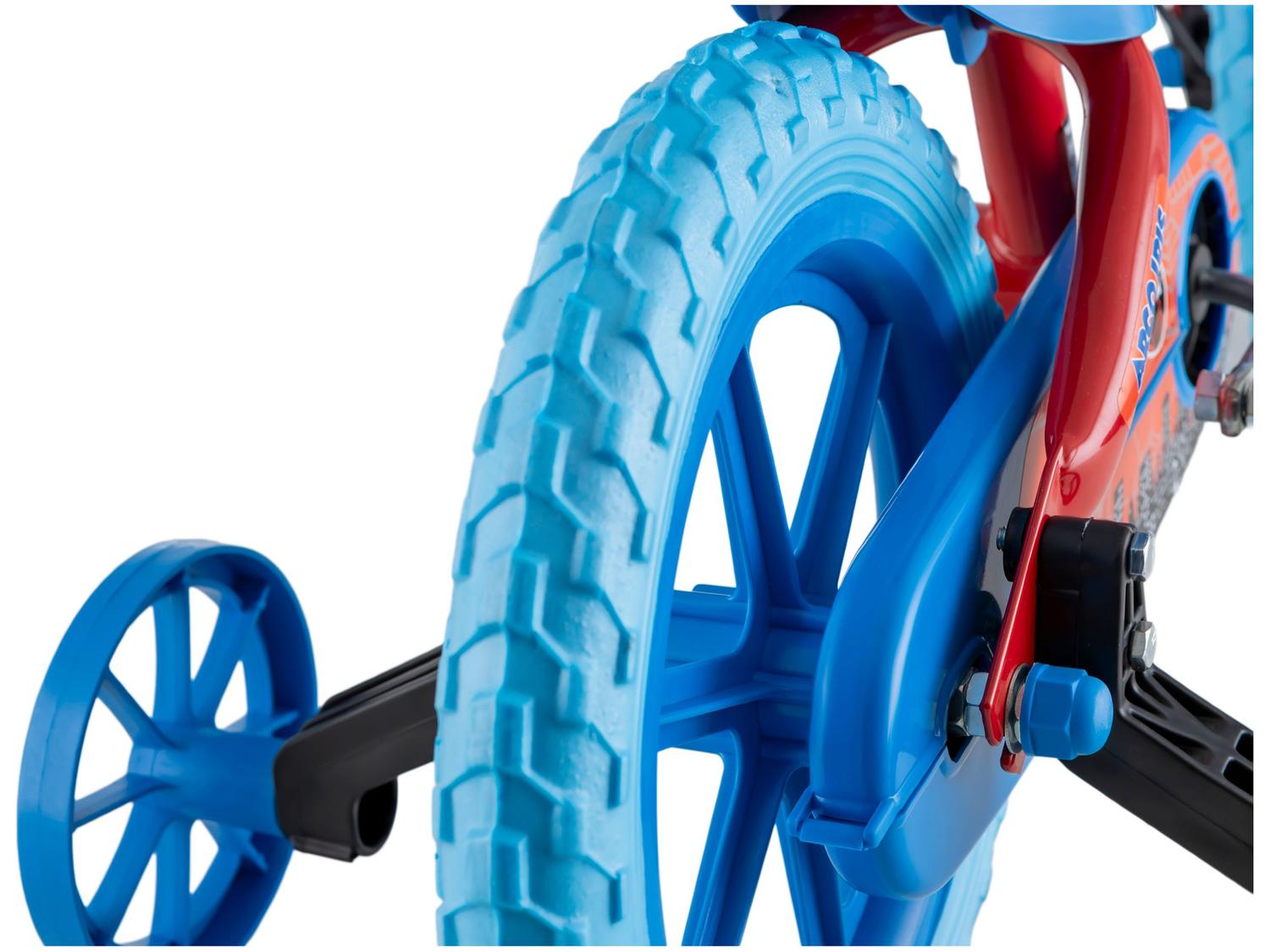 Bicicleta Infantil Aro 12 TK3 Track Arco Íris Vermelho e Azul com Rodinhas