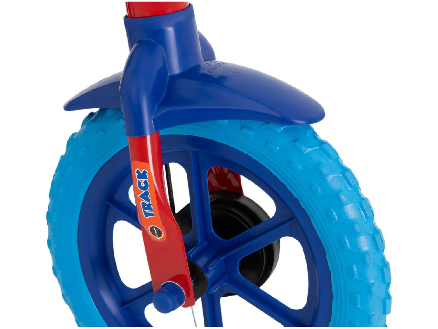 Bicicleta Infantil Aro 12 TK3 Track Arco Íris Vermelho e Azul com Rodinhas