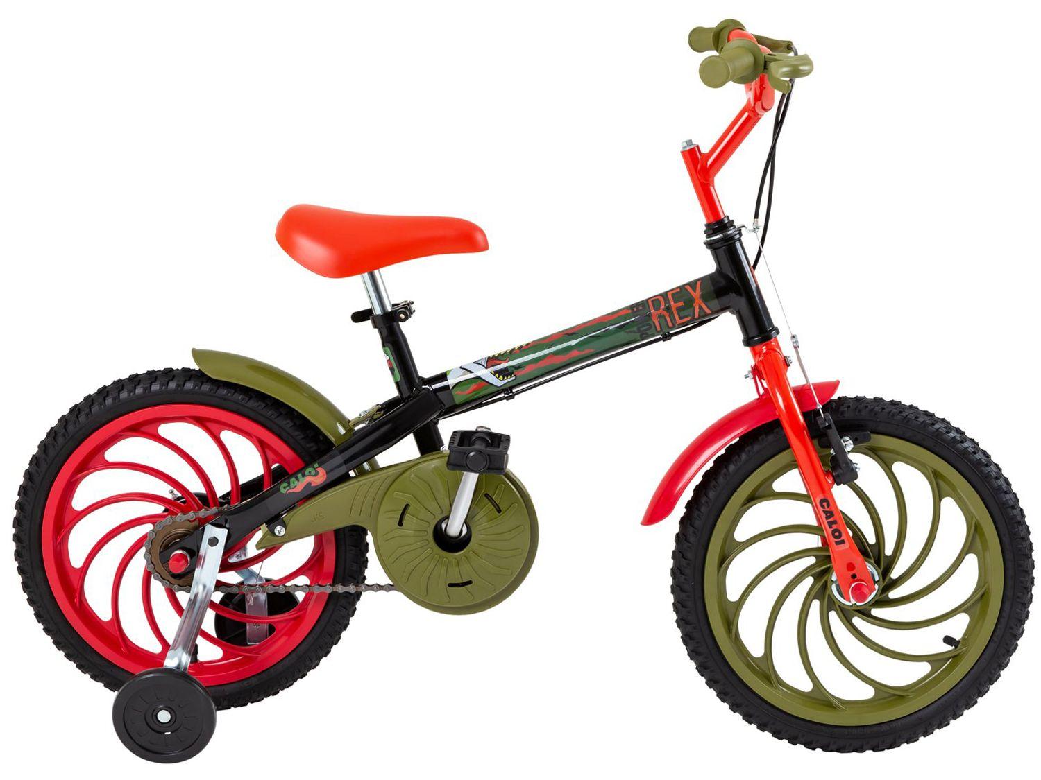 Bicicleta Infantil Aro 16 Caloi Rex Preta