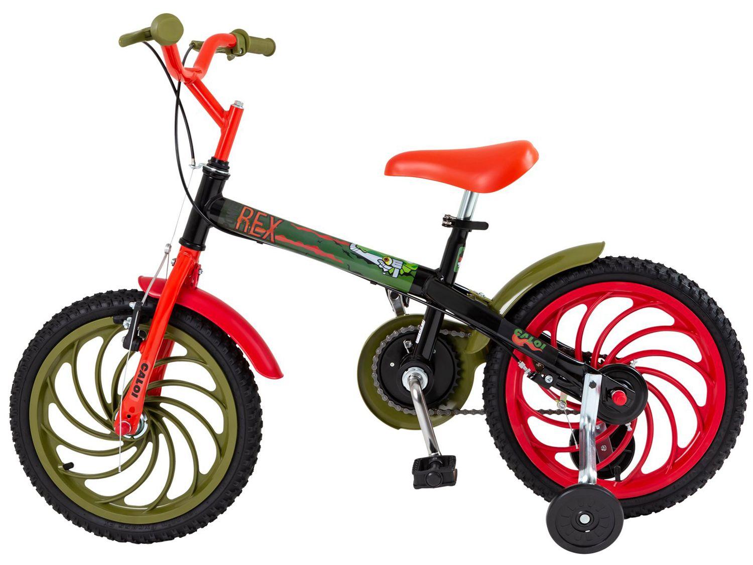 Bicicleta Infantil Aro 16 Caloi Rex Preta