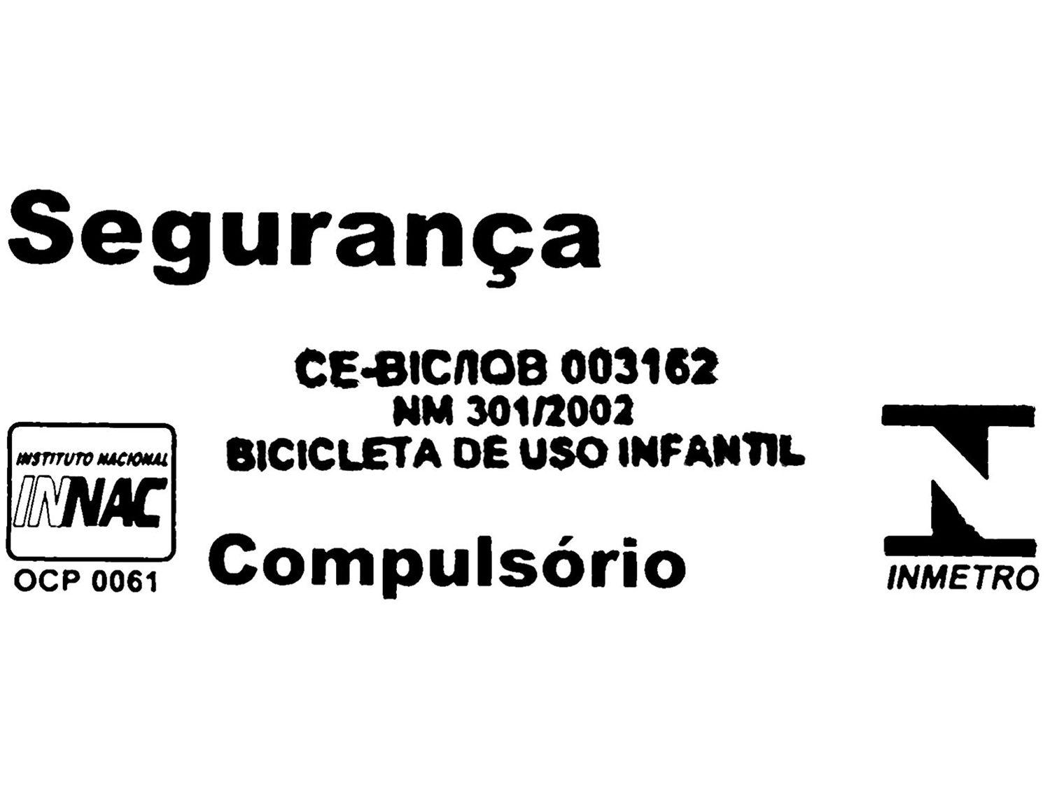 Bicicleta Infantil Aro 16 Caloi Rex Preta